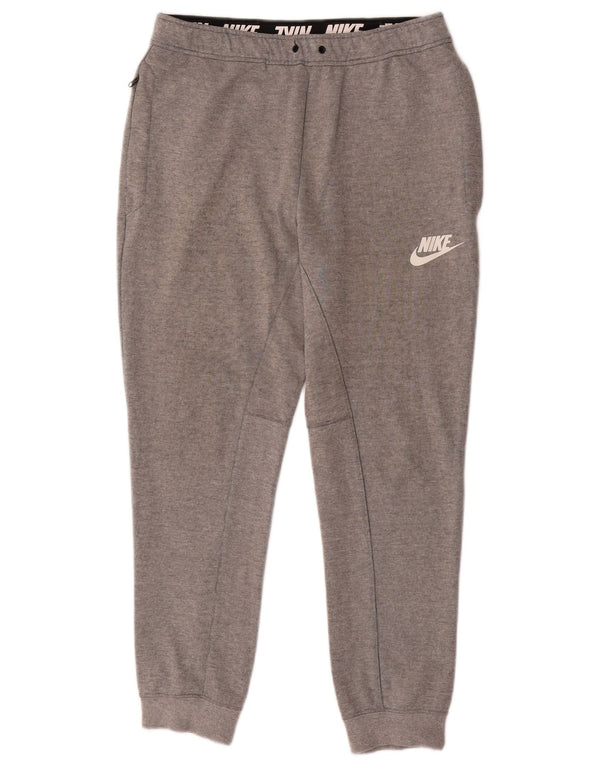 Calça de treino masculina NIKE Joggers pequeno cinza algodão