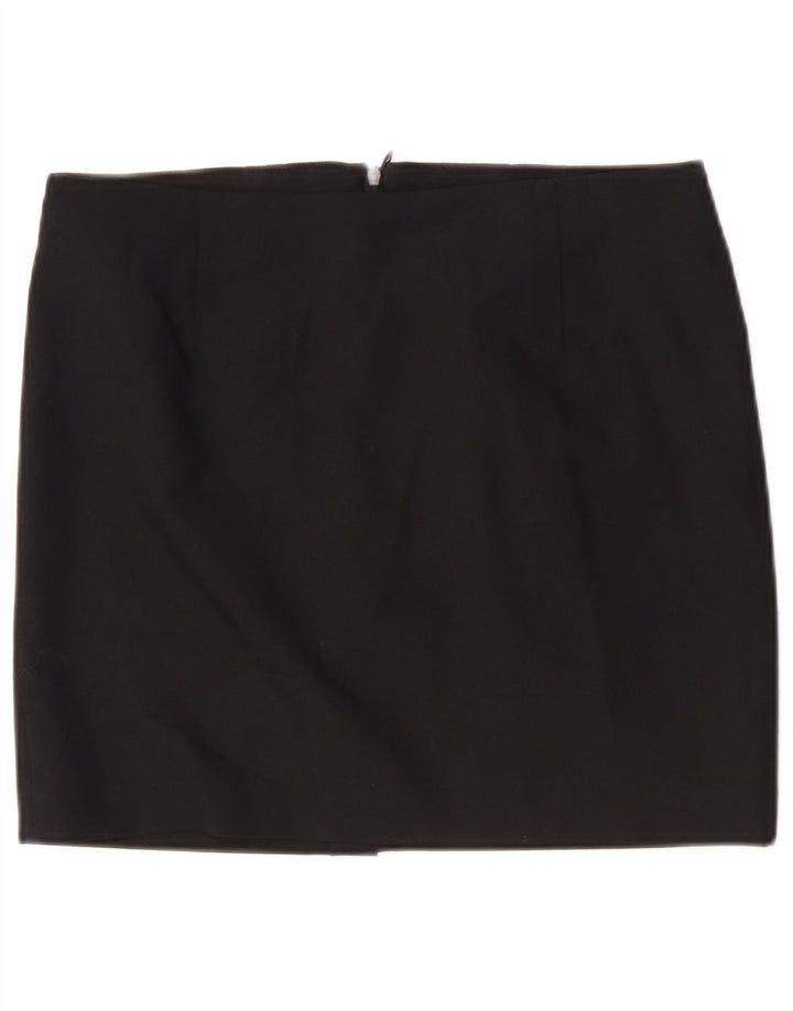 Minissaia feminina Zara média W28 poliéster preto