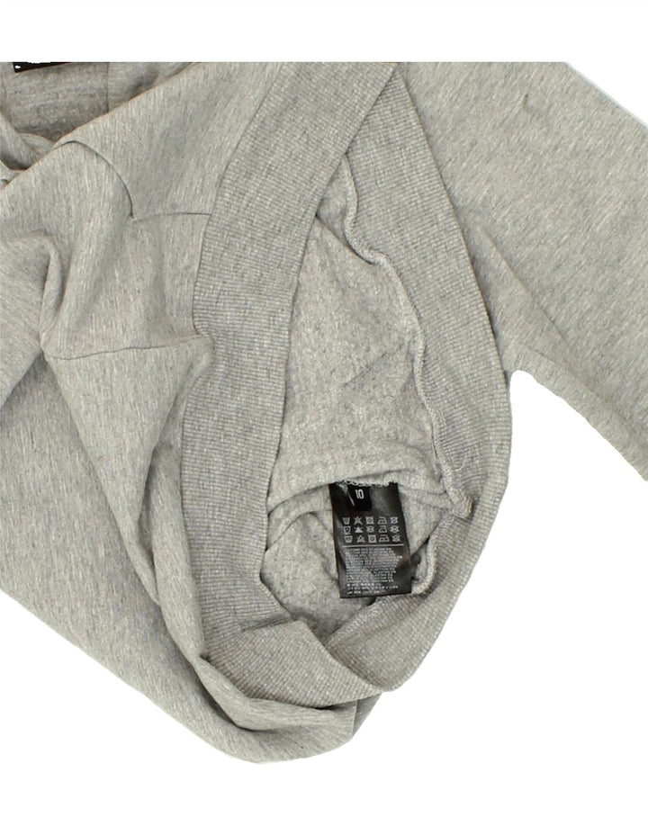 RICHMOND Boys Graphic Hoodie Jumper 9-10 Years Grey Cotton Vintage Richmond and Second-Hand Richmond from Messina Hembry 