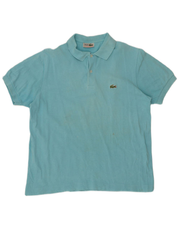 Camisa polo masculina Lacoste tamanho 6 XL algodão turquesa