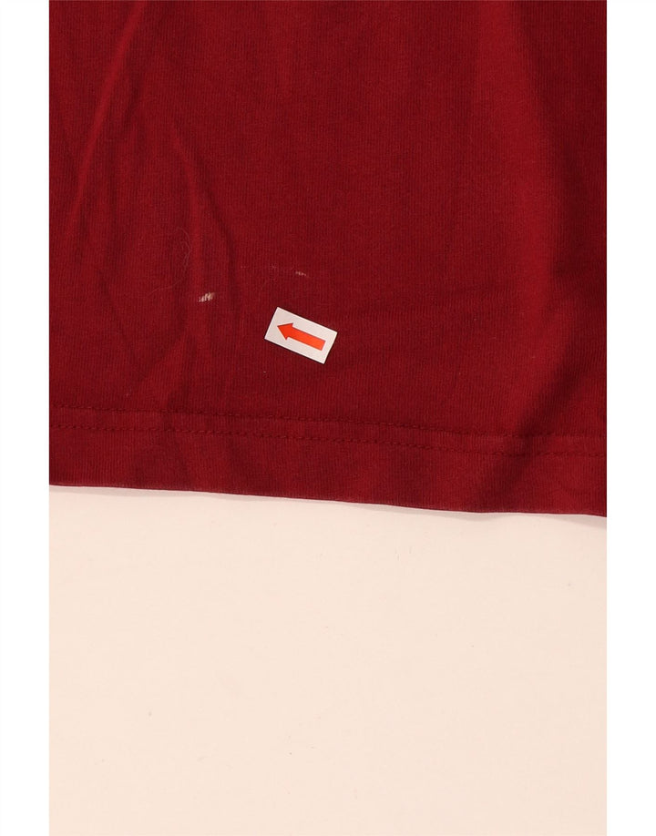 Adidas Mens Graphic T-Shirt Top Pequeno Algodão Vermelho