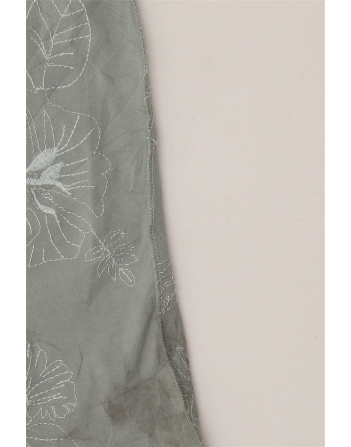 Túnica feminina BCBGMAXAZRIA UK 14 grande poliéster floral verde