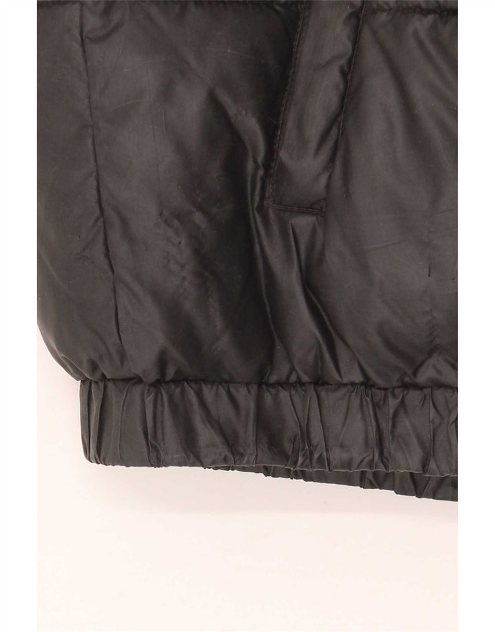 Jaqueta feminina Ellesse com capuz grande e acolchoada UK 12 poliéster preto médio