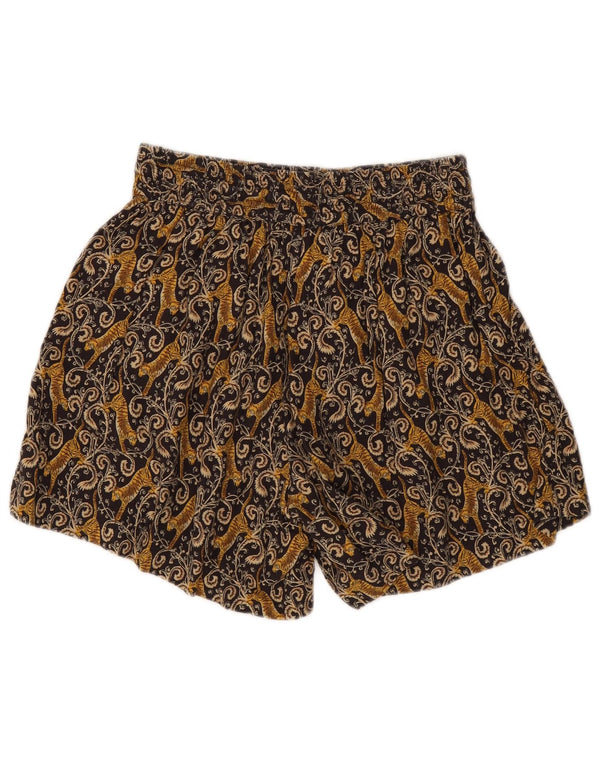 Shorts casuais femininos Fat Face UK 8 pequenos W26 estampa animal multicolorida