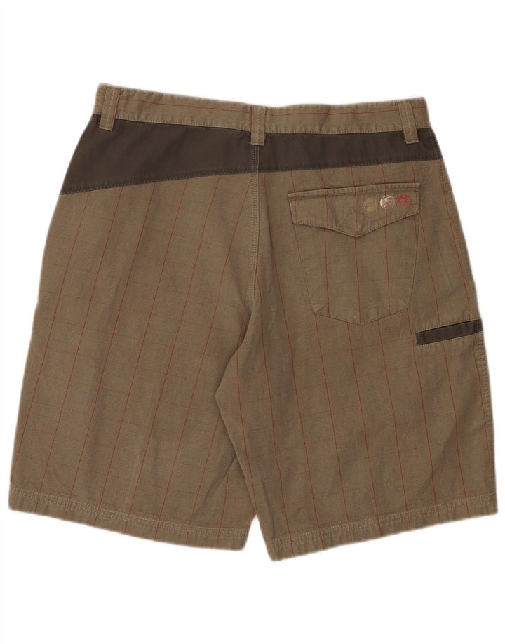 Nike Mens Cargo Shorts Médio W32 Bege Check Algodão