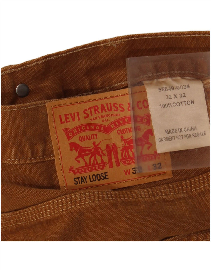 Calça cargo masculina Levi's Loose Fit W32 L32 algodão marrom