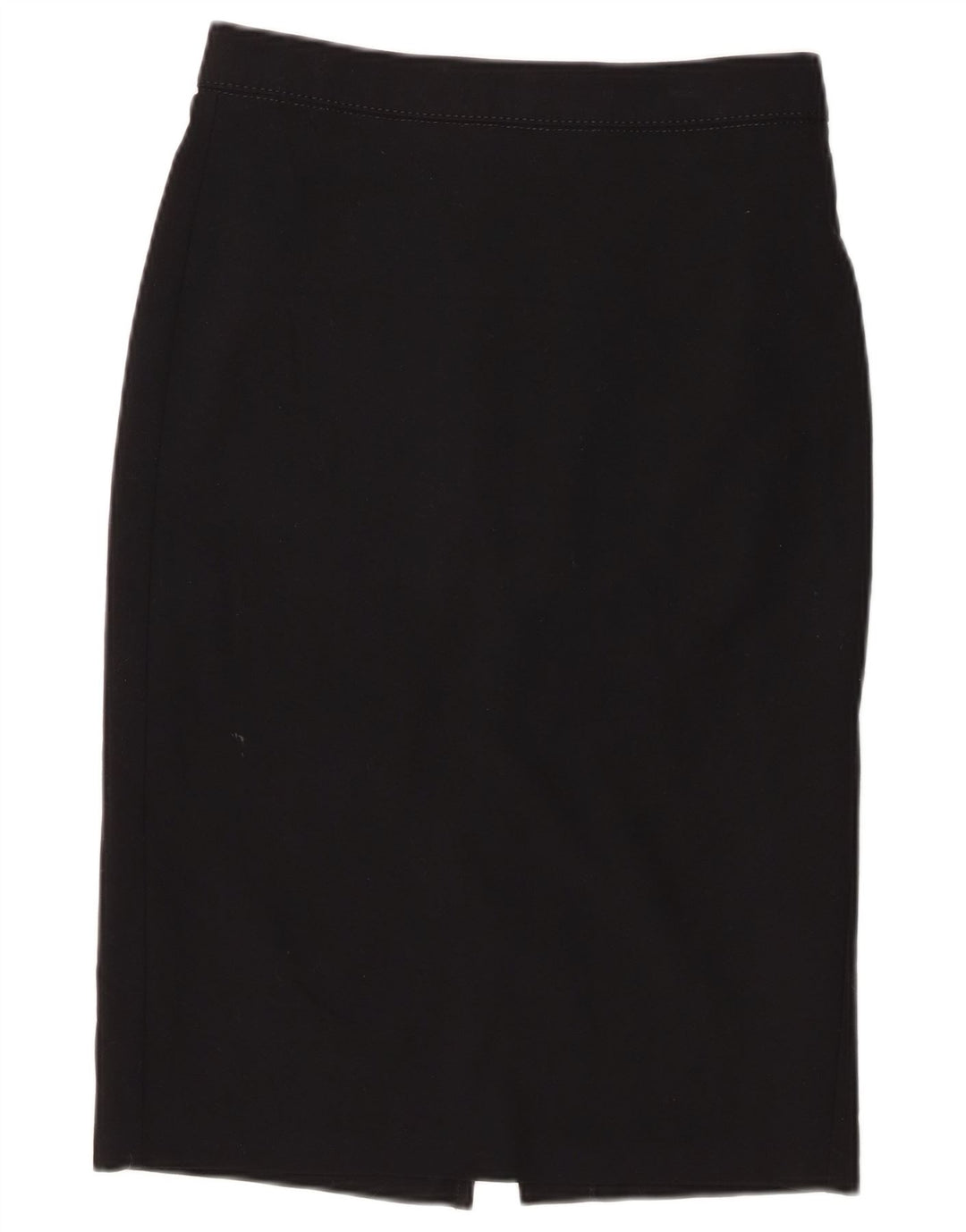 Saia lápis feminina Marks & Spencer UK 10 pequena W28 poliéster preto
