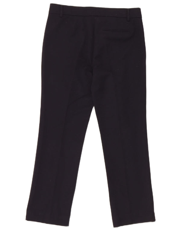 Calças cortadas femininas Marks & Spencer UK 10 pequenas W28 L26 azul marinho