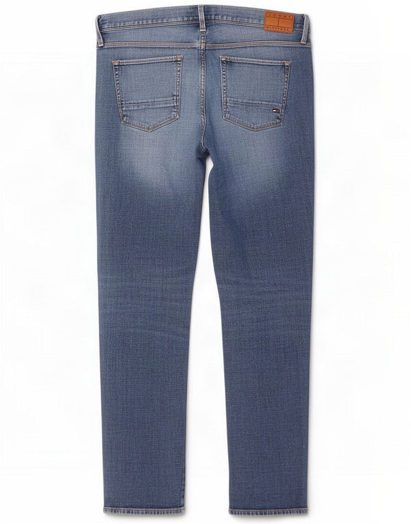 Tommy Hilfiger Mens Mercer Regular Fit Straight Jeans W36 L30 Azul Algodão