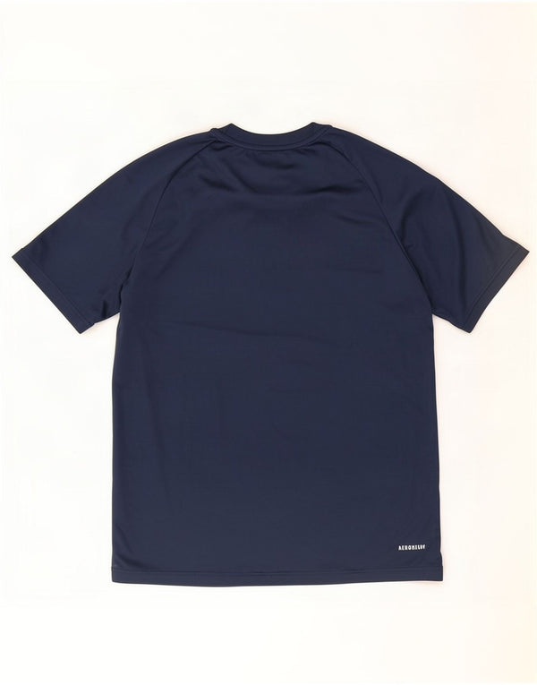 Camiseta Adidas Menino Climalite Top 13-14 Anos Azul Marinho Poliéster