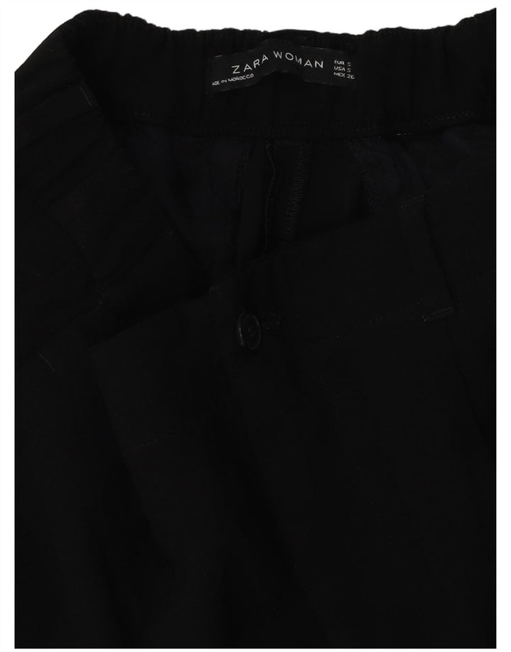 Calça feminina Zara cortada pequena W26 L24 preta