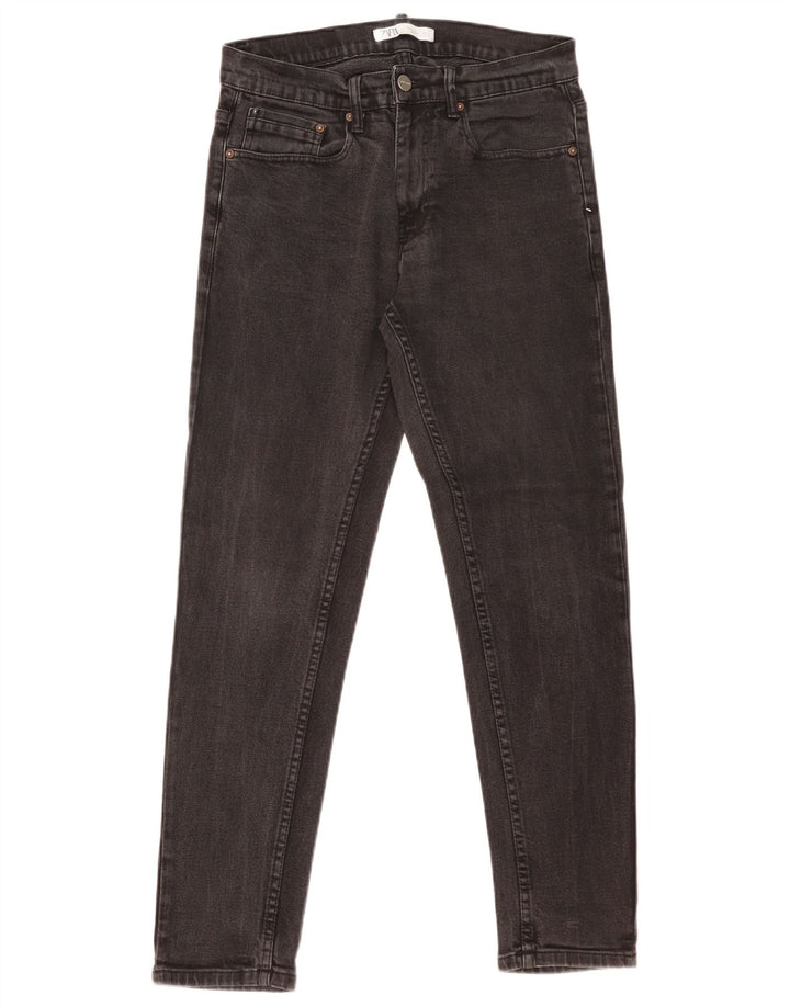 Zara Mens Slim Jeans EU 42 Grande W32 L30 Preto