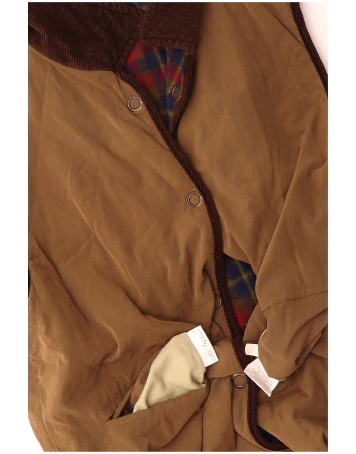 Colete reversível feminino Ulla Popken UK 20 2XL lã marrom