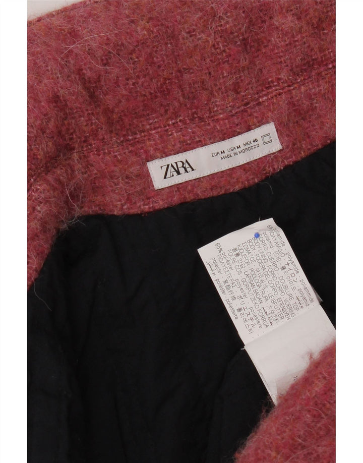 Jaqueta bomber feminina Zara UK 14 poliéster rosa médio