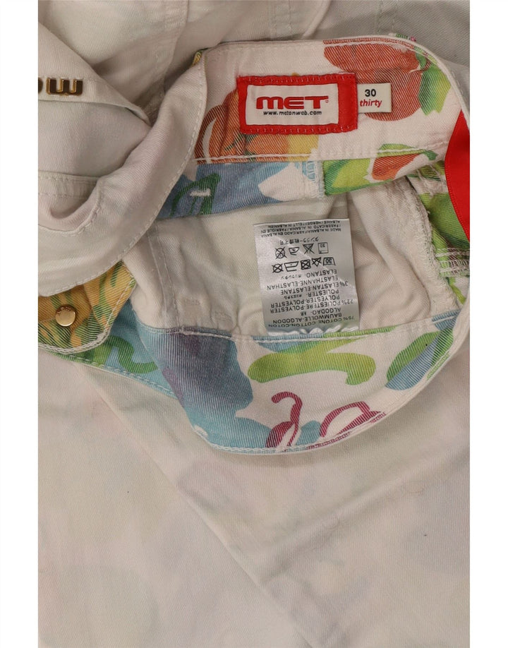 MET Jeans Slim Feminino W30 L32 Algodão Branco