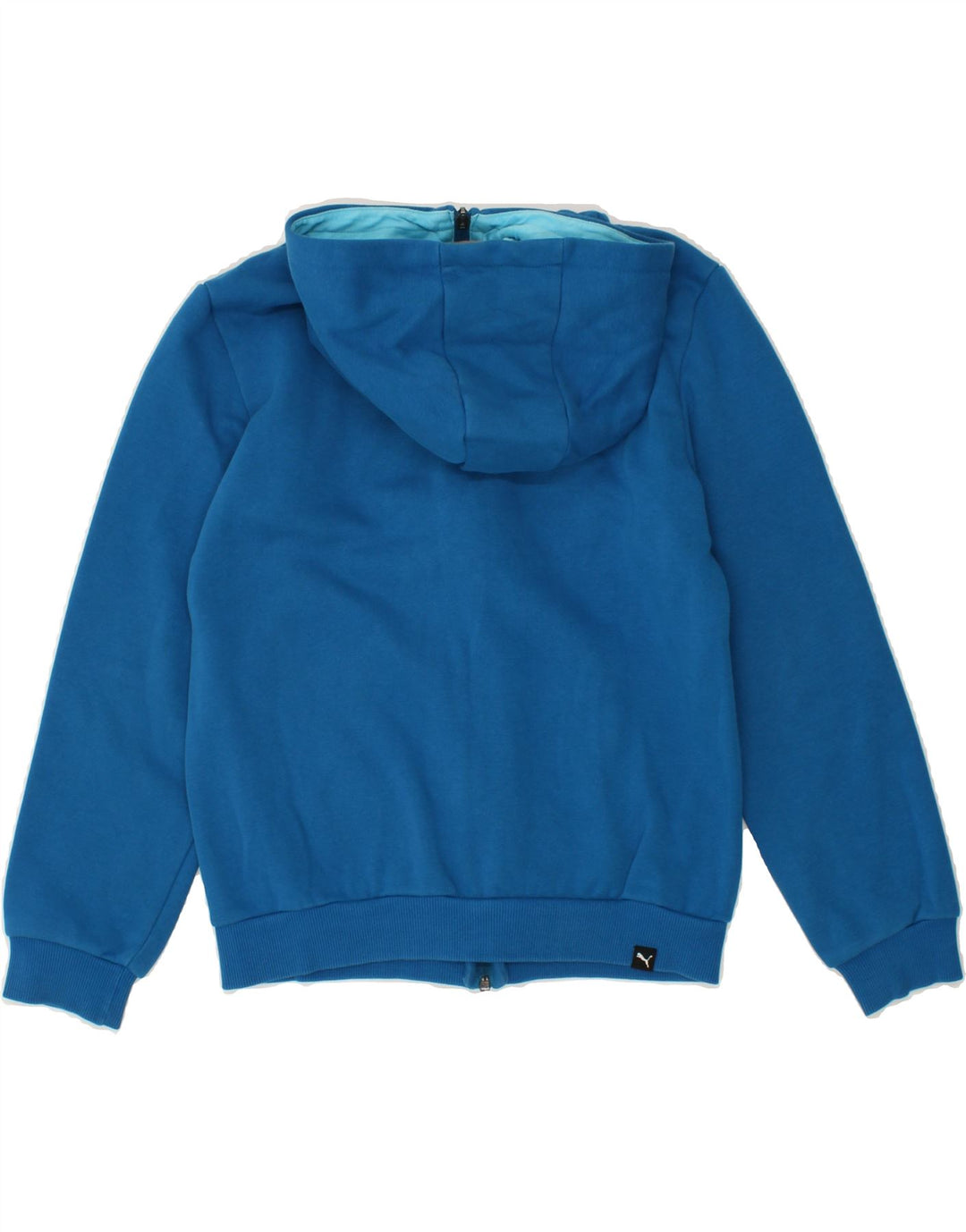 PUMA Boys Graphic Zip Hoodie Sweater 11-12 Years Large  Blue Cotton Vintage Puma and Second-Hand Puma from Messina Hembry 