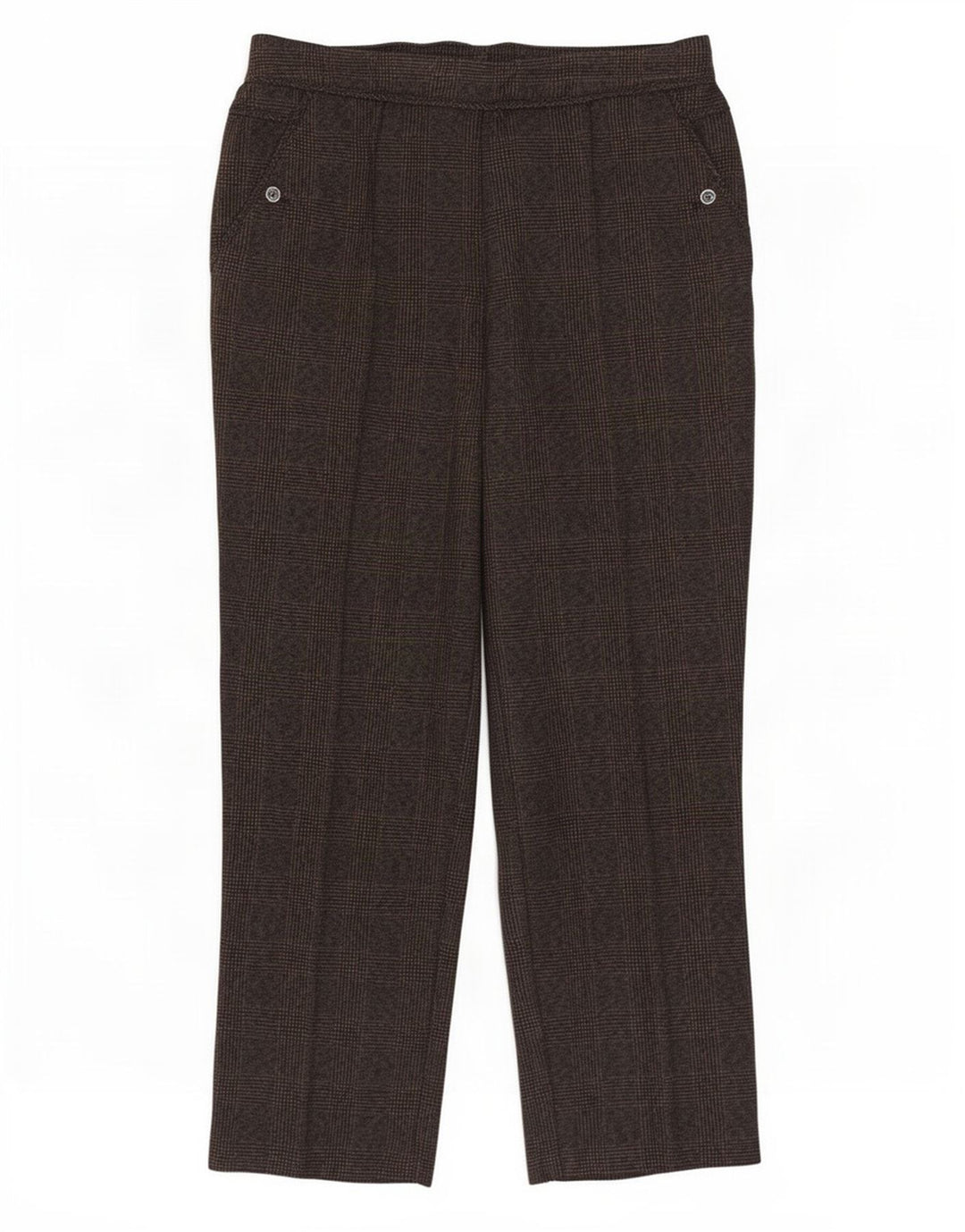 Calça casual feminina Marks & Spencer Reino Unido 12 médio W30 L27 marrom