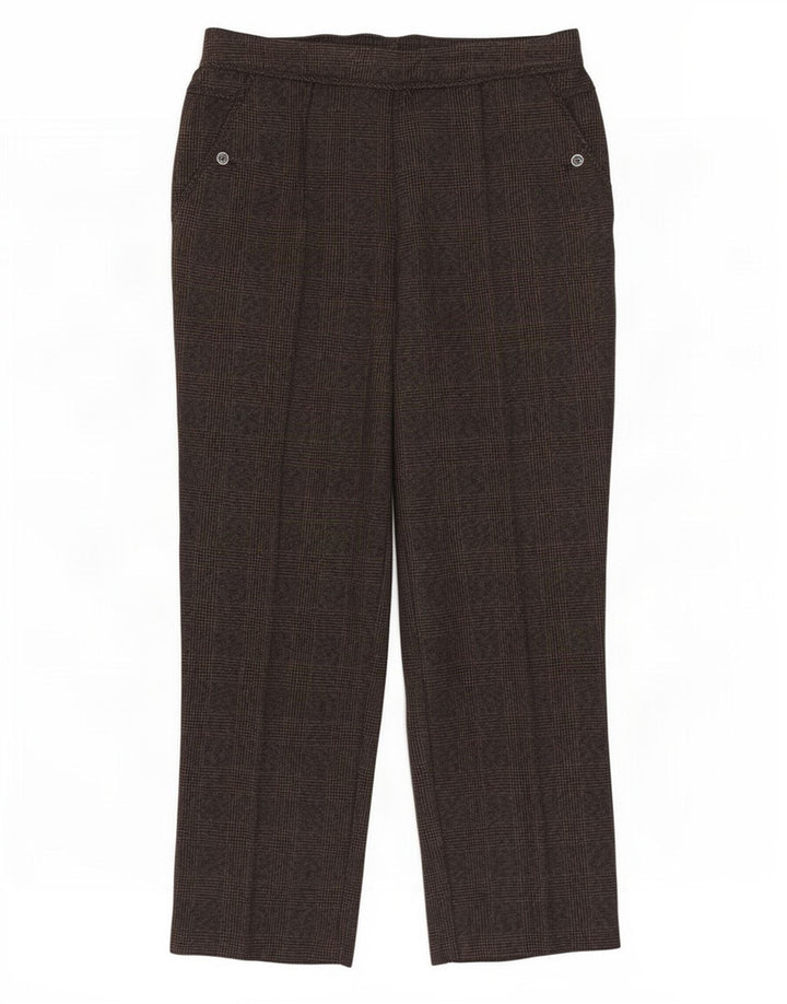 Calça casual feminina Marks & Spencer Reino Unido 12 médio W30 L27 marrom