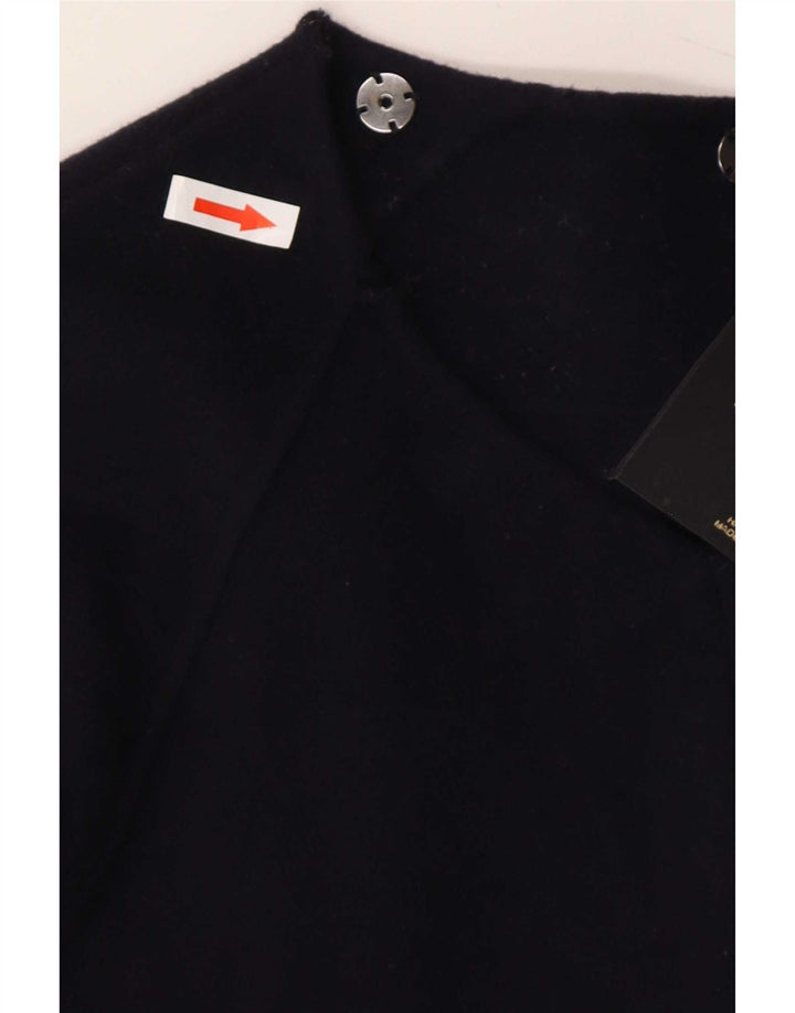 Jaqueta bomber feminina Massimo Dutti Reino Unido 16 grande lã azul marinho