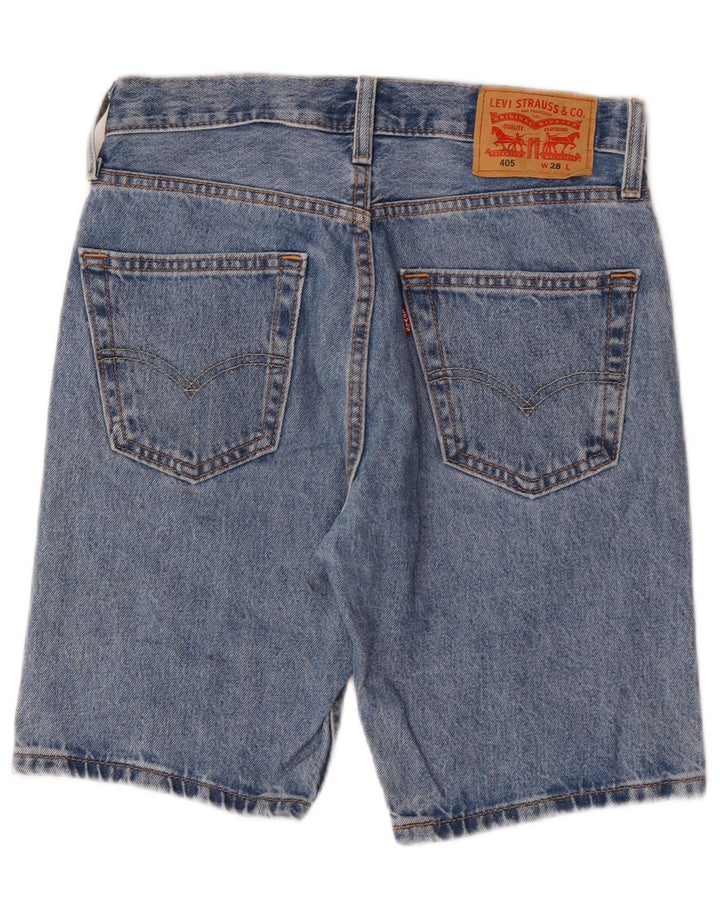Shorts jeans masculino Levi's 405 Standard Fit W28 pequeno azul algodão