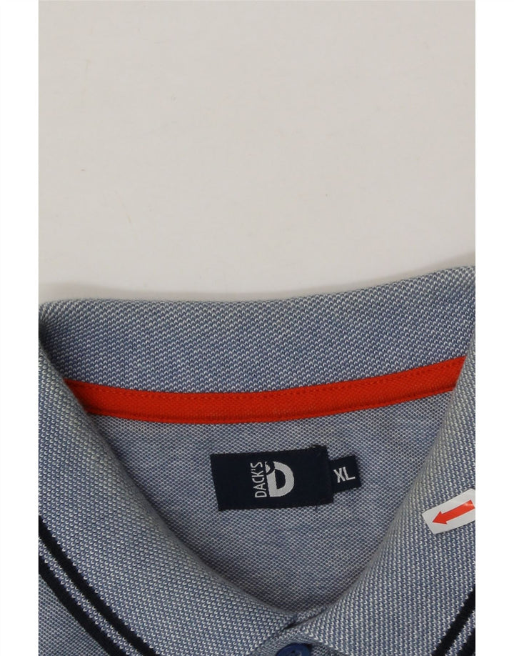 DACK'S Mens Polo Shirt XL Blue Cotton Vintage Dack's and Second-Hand Dack's from Messina Hembry 