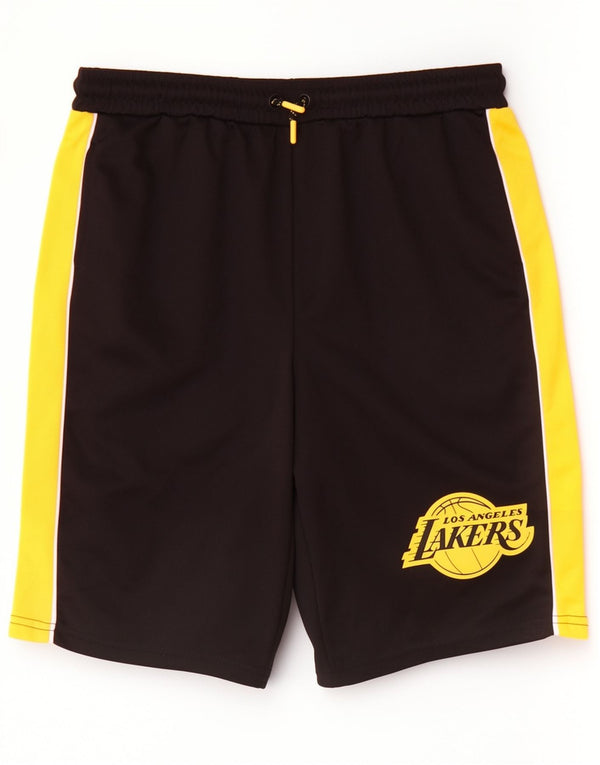 Shorts esportivos NBA Boys Lakers 12-13 anos pretos em poliéster esportivo