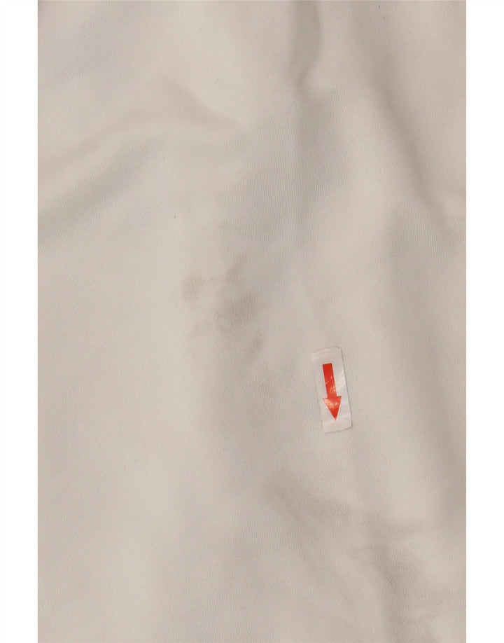Suéter adidas feminino com capuz e zíper Reino Unido 8 pequeno bloco colorido branco poliéster