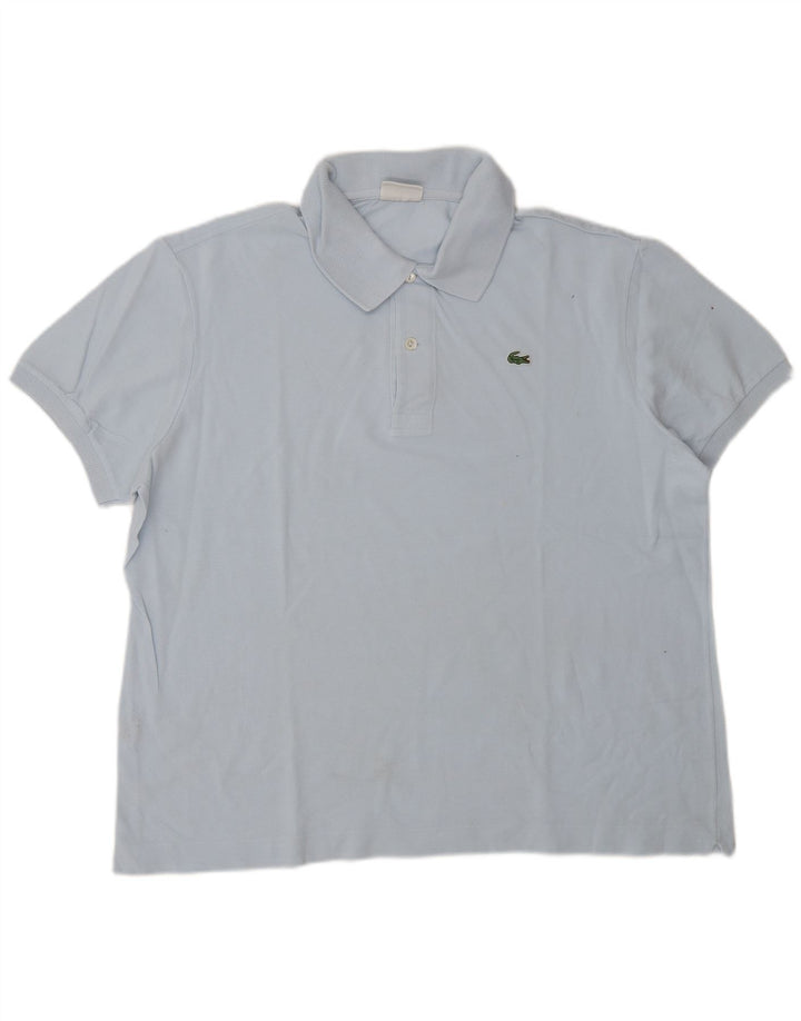 Camisa polo masculina LACOSTE tamanho 6 XL algodão azul