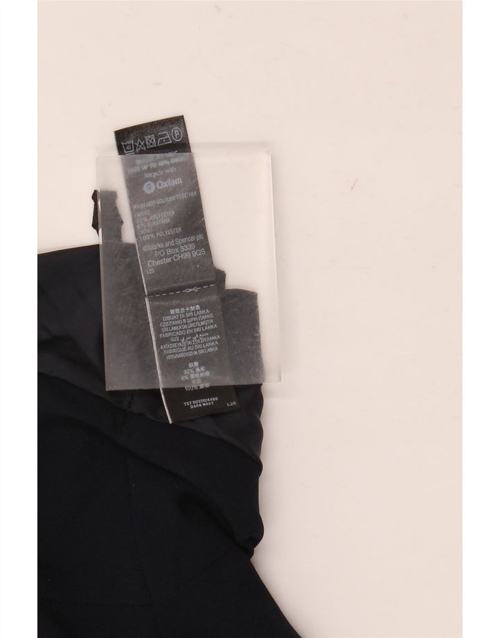 Saia feminina Marks & Spencer UK 16 grande W36 azul marinho poliéster