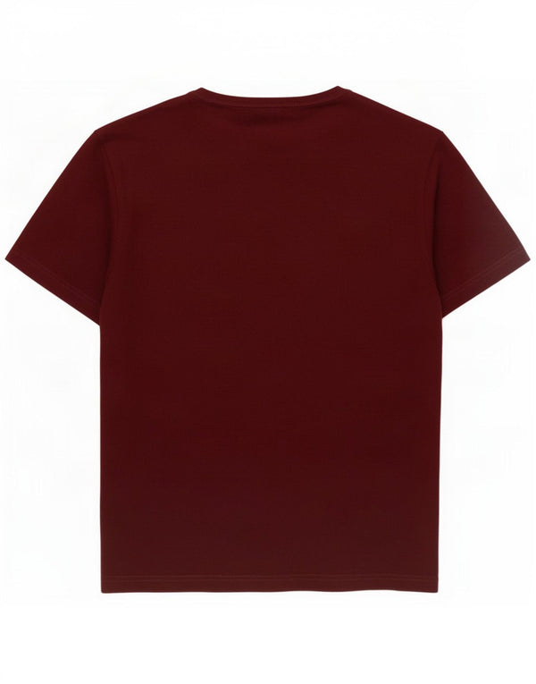 Camiseta masculina Penguin Top pequeno algodão Borgonha