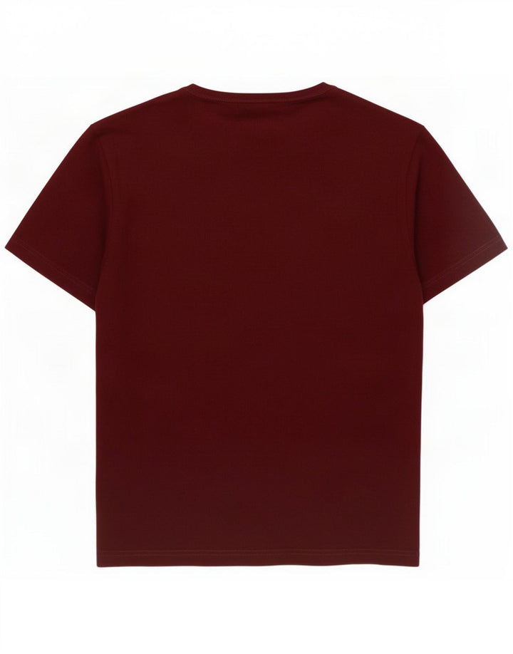 Camiseta masculina Penguin Top pequeno algodão Borgonha