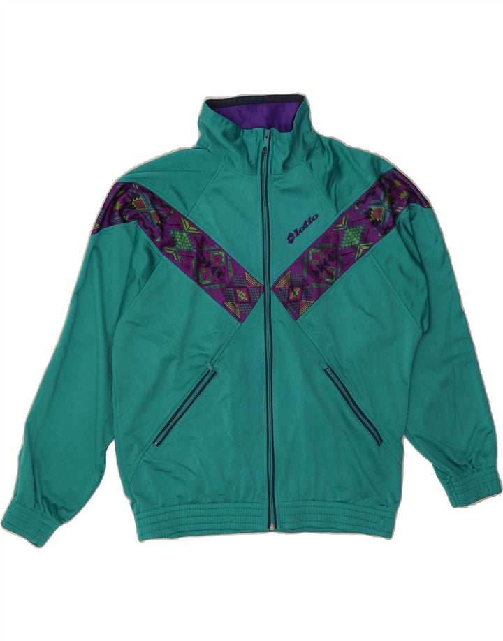 LOTTO Mens Treino Top Jaqueta Pequeno Colorblock Verde