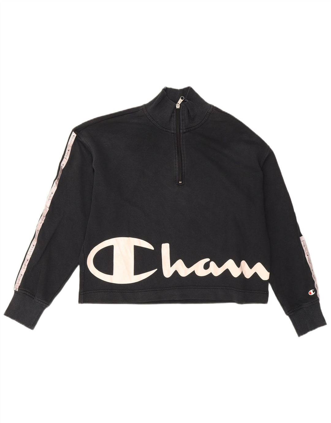 Jumper de moletom gráfico grande feminino Champion UK 16 grande preto