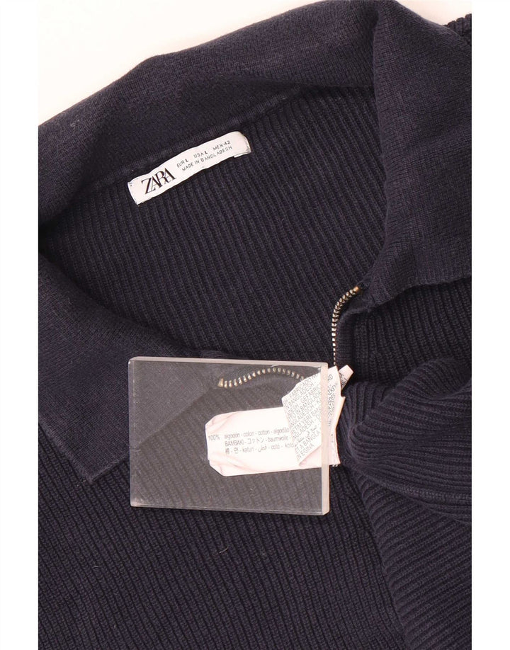 Camisa polo masculina Zara grande algodão azul marinho