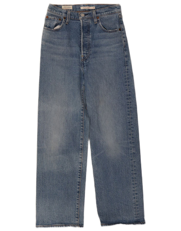 Calça jeans feminina Levi's Ribcage cintura alta reta W26 L27 algodão azul