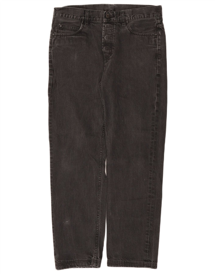Carhartt Mens Straight Jeans W31 L28 Algodão Cinza