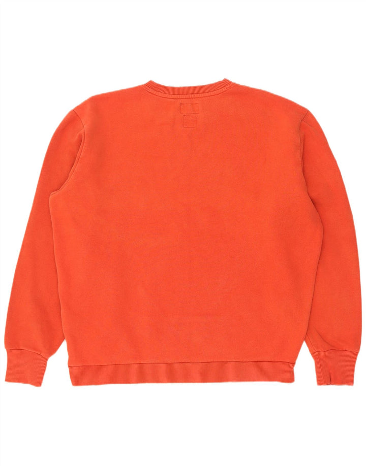 Superdry moletom gráfico masculino jumper médio laranja algodão