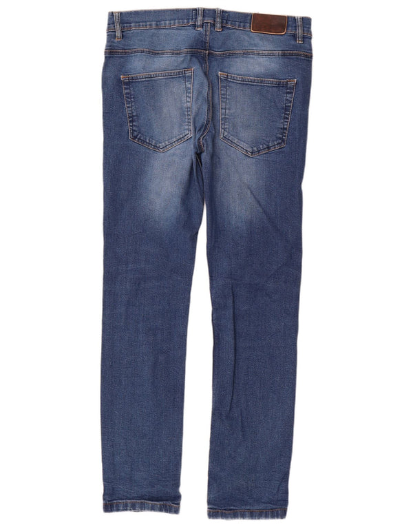 French Connection Masculino Slim Jeans W34 L32 Azul Algodão
