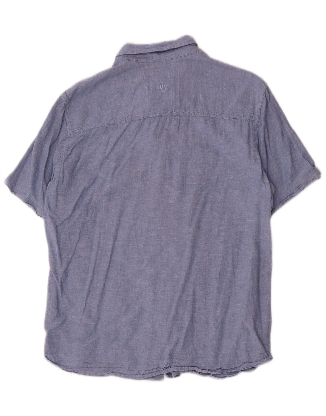 Camisa masculina de manga curta Fat Face algodão azul médio