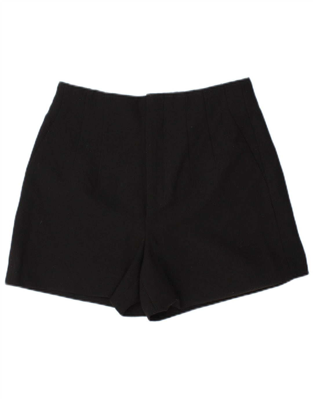 Zara Shorts Chino Feminino Médio W28 Poliéster Preto
