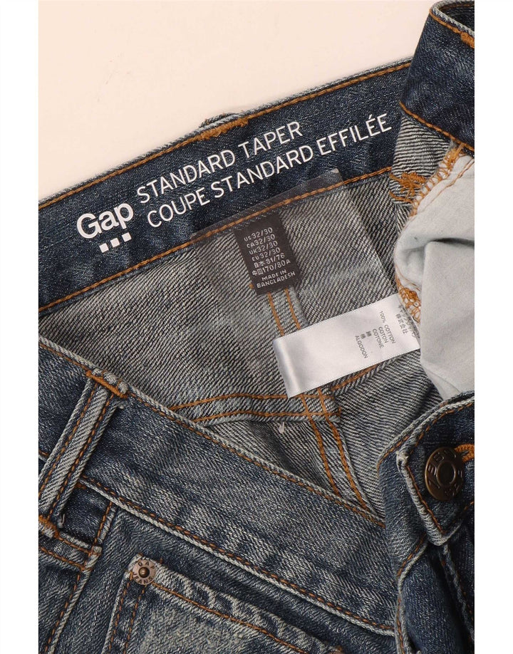 Jeans masculinos Gap Standard Distressed Tapered W32 L30 Azul Algodão