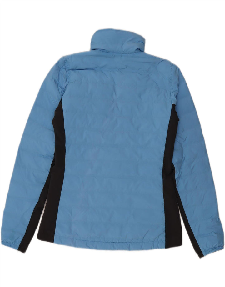 Jaqueta acolchoada feminina Helly Hansen UK 10 poliéster colorblock azul pequeno