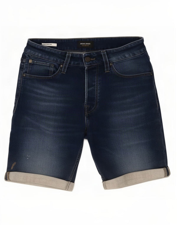 Shorts jeans masculino Jack & Jones Regular Fit XS W30 algodão azul