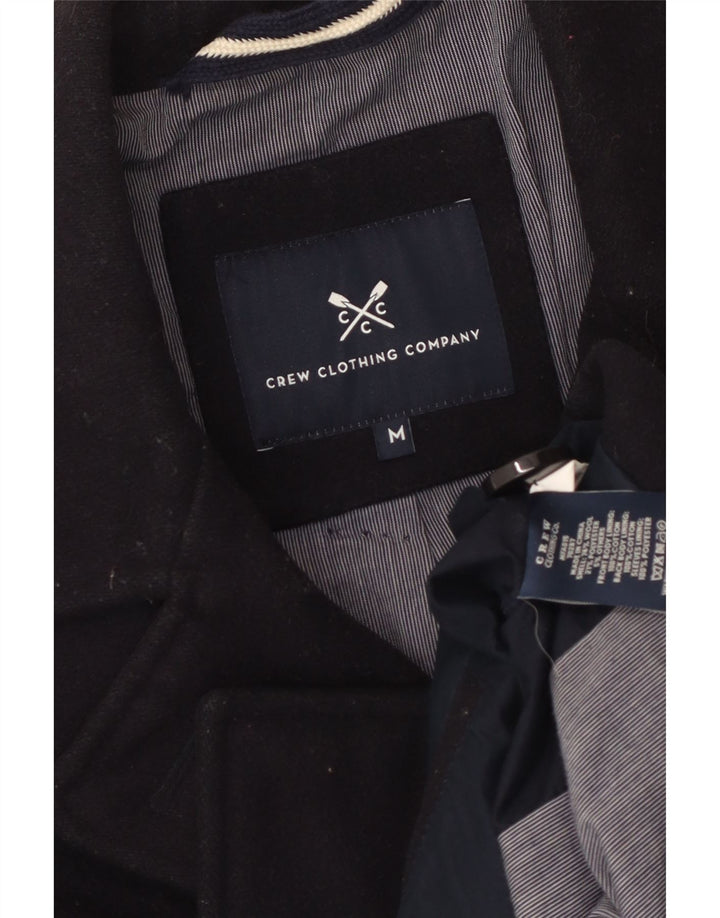 Crew Clothing Mens Pea Coat UK 38 Lã Azul Marinho Médio