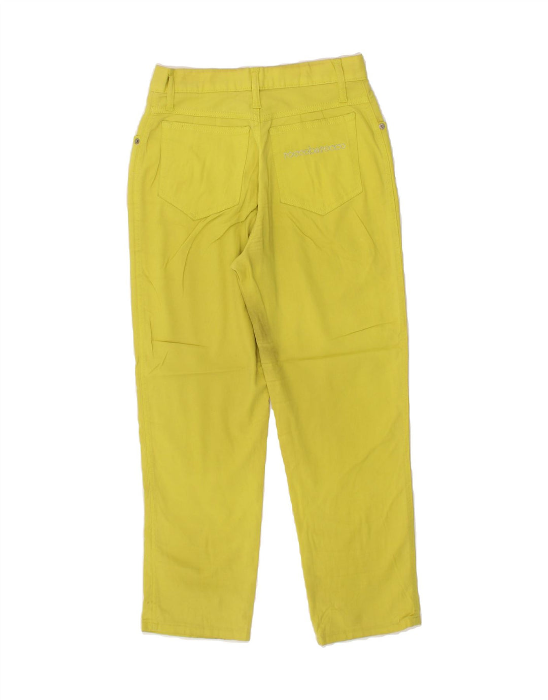 ROCCOBAROCCO Womens Tapered Casual Trousers W26 L24  Yellow Vintage Roccobarocco and Second-Hand Roccobarocco from Messina Hembry 