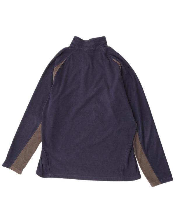 Suéter masculino de lã com gola zip The North Face XL azul marinho colorblock