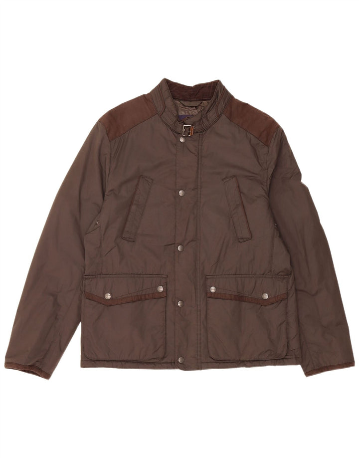 Jaqueta utilitária masculina Zara Reino Unido 42 XL marrom