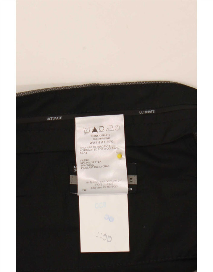 Calça masculina Marks & Spencer Ultimate Pegged Suit W38 L31 cinza poliéster