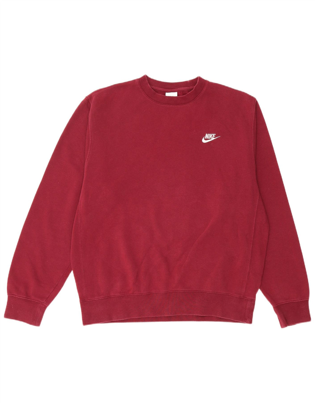 Nike Mens Moletom Jumper Médio Algodão Borgonha
