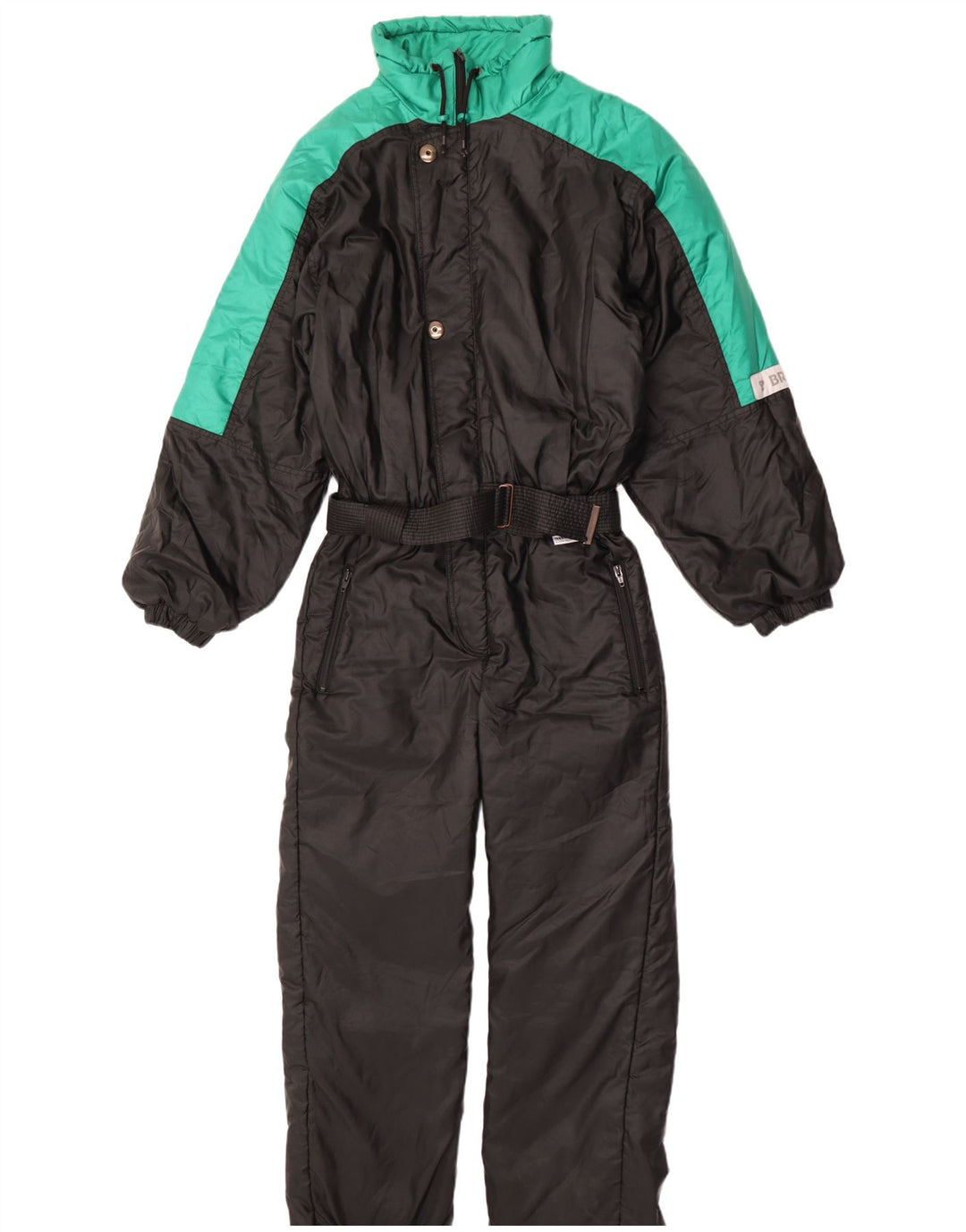 Macacão de esqui masculino Brugi UK 38 médio preto colorblock poliamida